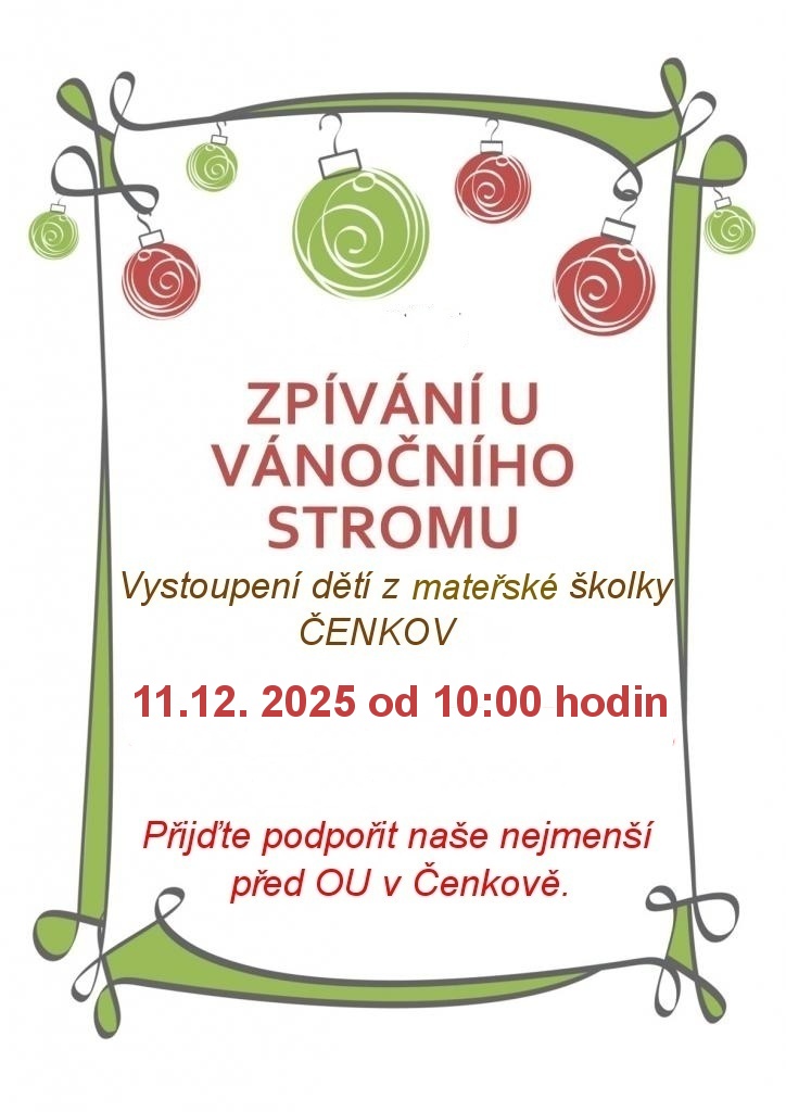 Zpívání u vánočního stromu